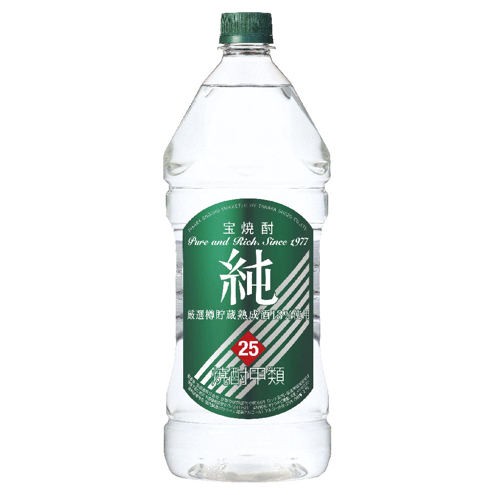 宝 純 25° 4Lエコペット｜甲類焼酎・ホワイトリカー｜格安・安いお酒の
