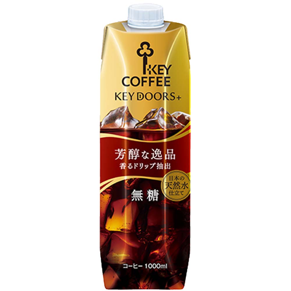 KEYコーヒー リキッドコーヒー 天然水 無糖 1L