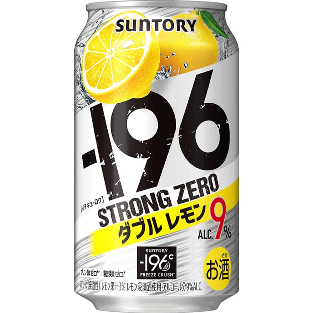 サントリー -196ストロングゼロ ダブルレモン 350ml缶 （イチキューロク）
