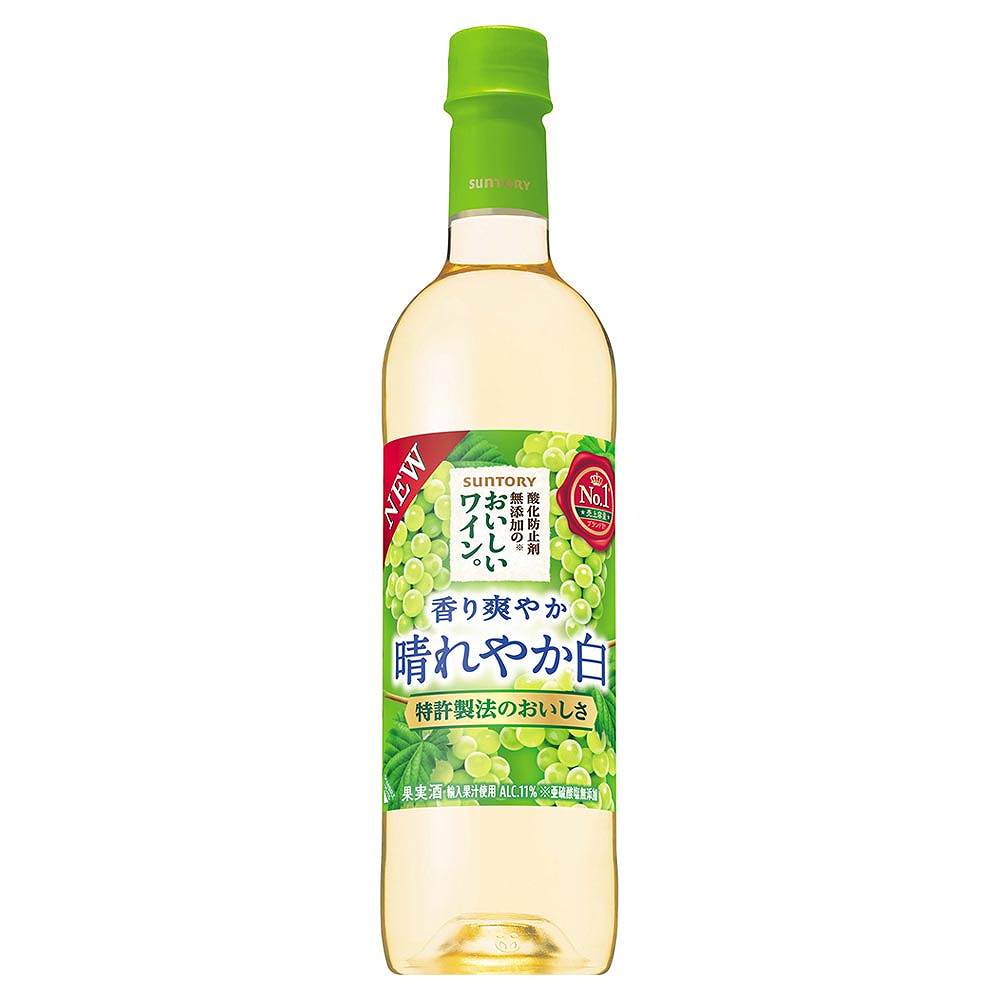 サントリー 酸化防止剤無添加のおいしいワイン。白 720mlペット