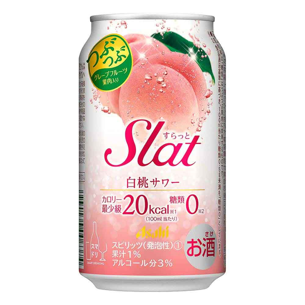 アサヒ Slat（すらっと） 白桃サワー 350ml缶 【10月増税対象】