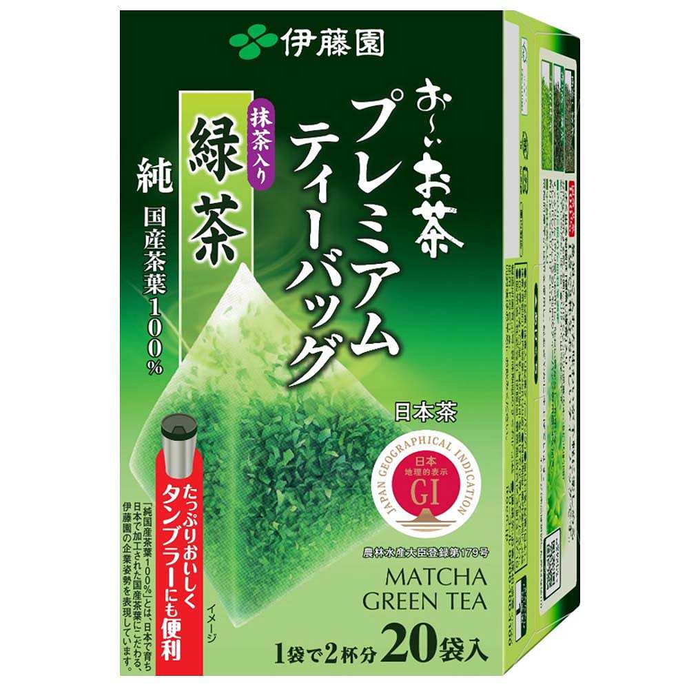 伊藤園 おーいお茶プレミアムティーバッグ 宇治抹茶入り緑茶1.8g×20袋