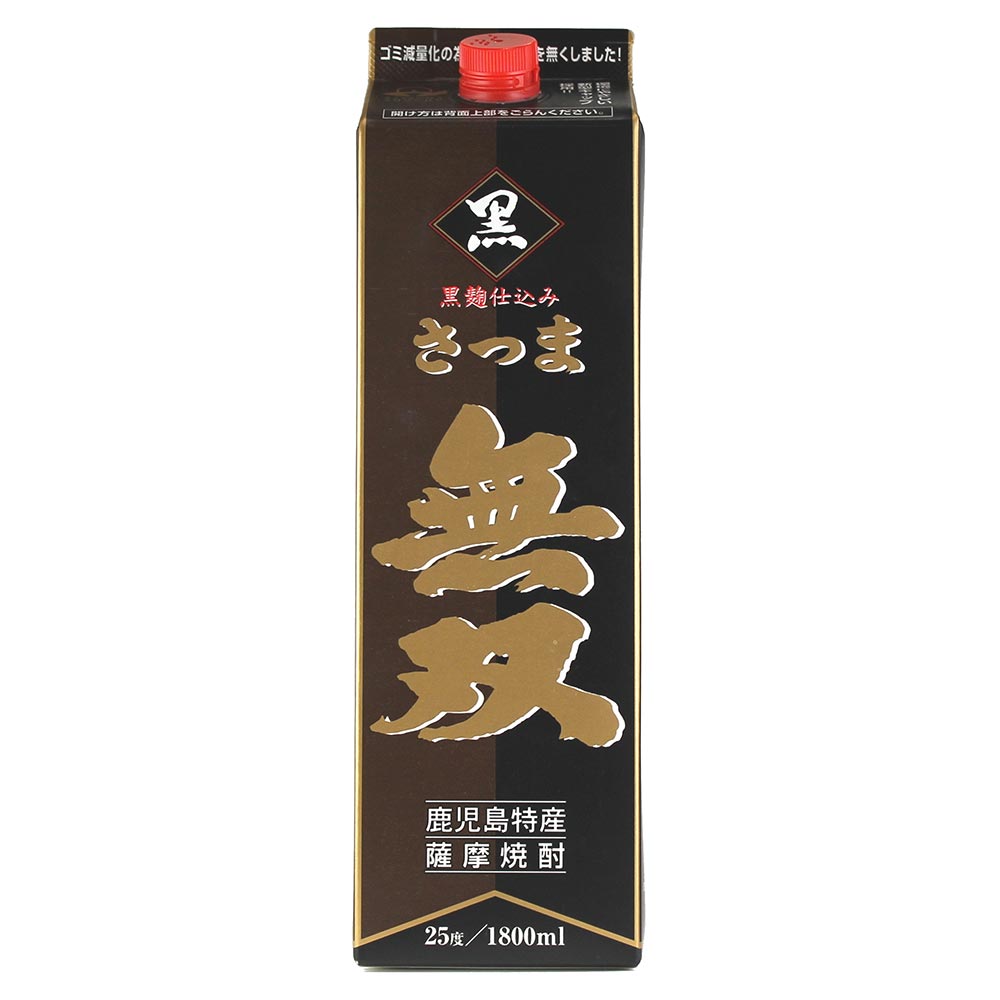 さつま無双 黒 パック 芋 25° 1.8L