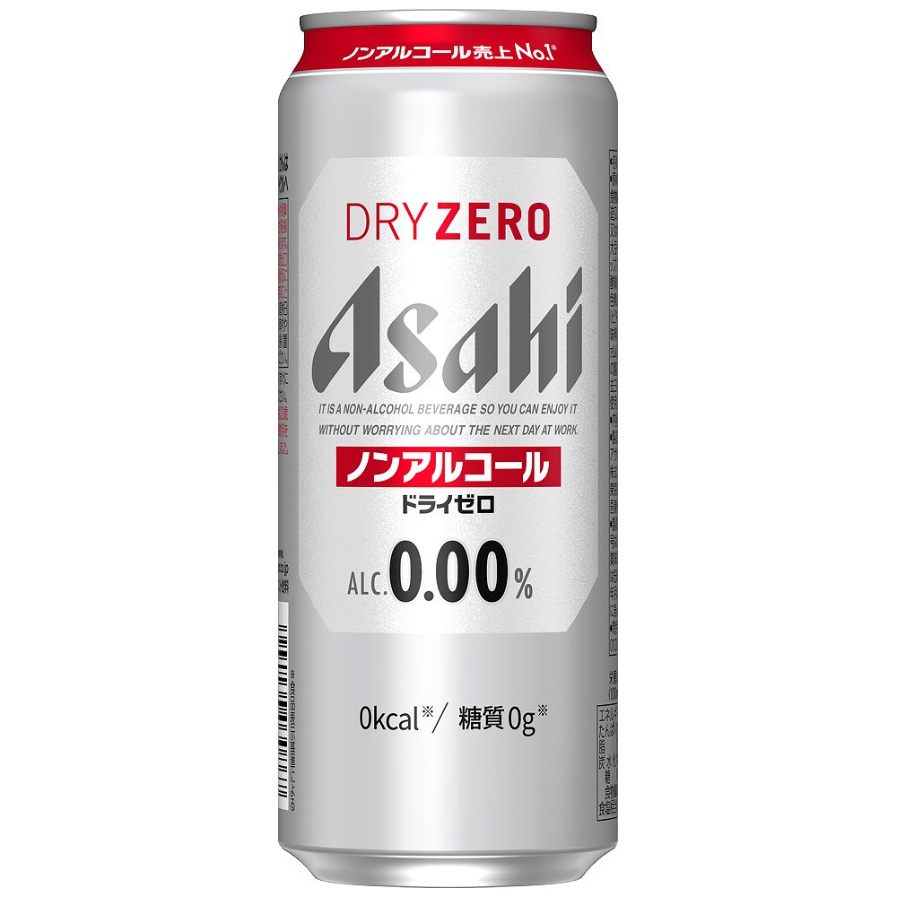アサヒ ドライゼロ 500ml缶（ノンアルコール）