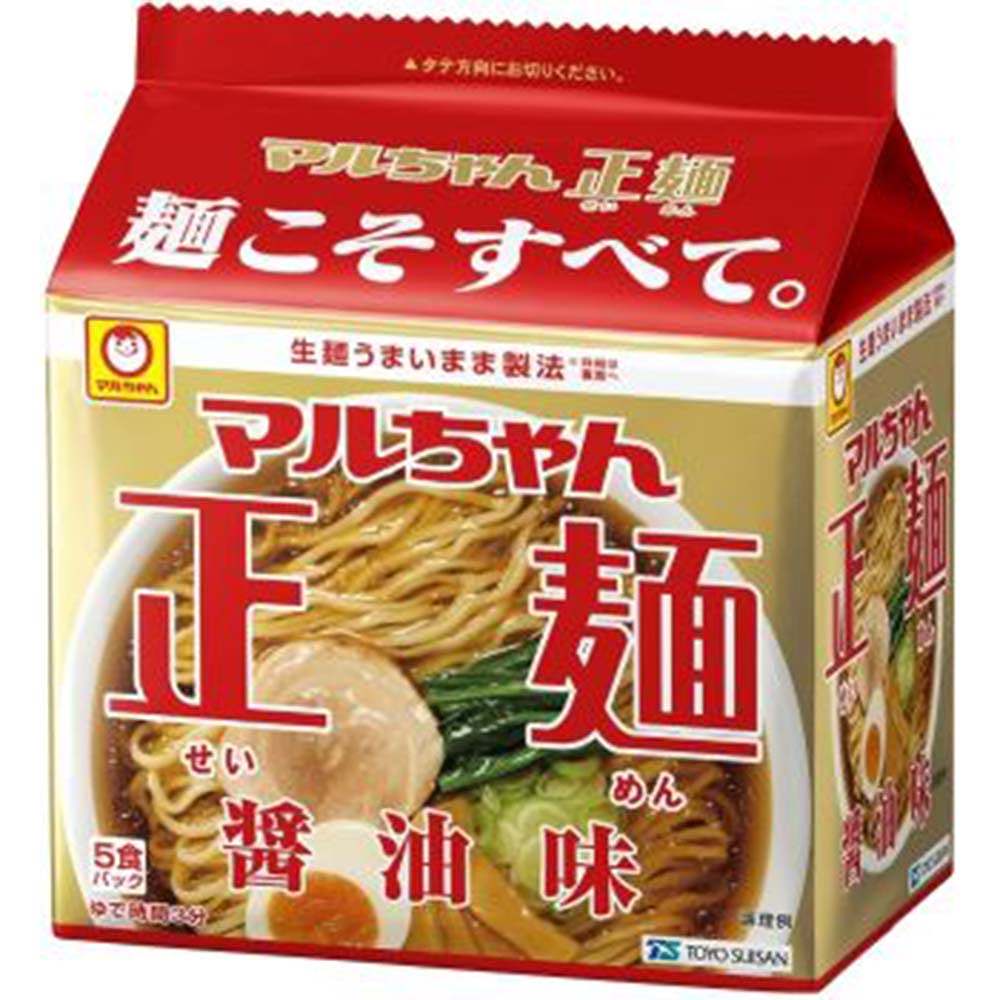 東洋水産 マルちゃん正麺 醤油味 105g×5食入