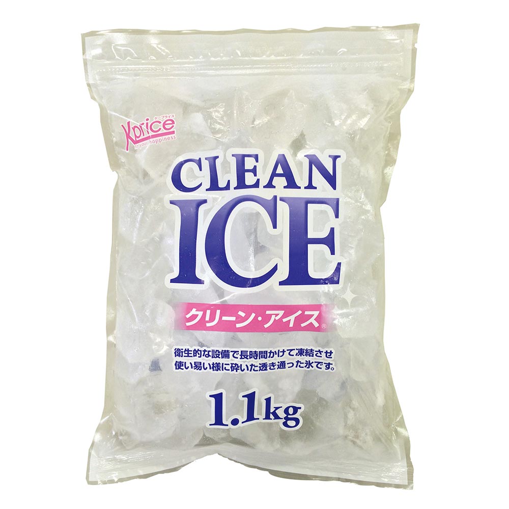 〔冷凍〕Kprice クリーン・アイス（氷） 1.1kg※店舗からのお届け限定