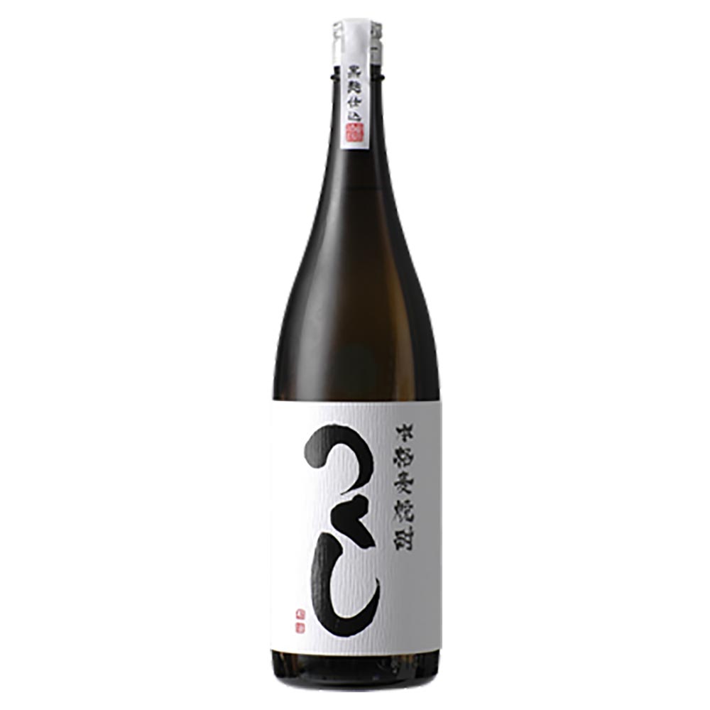つくし 黒麹 白ラベル 麦 25° 1.8L