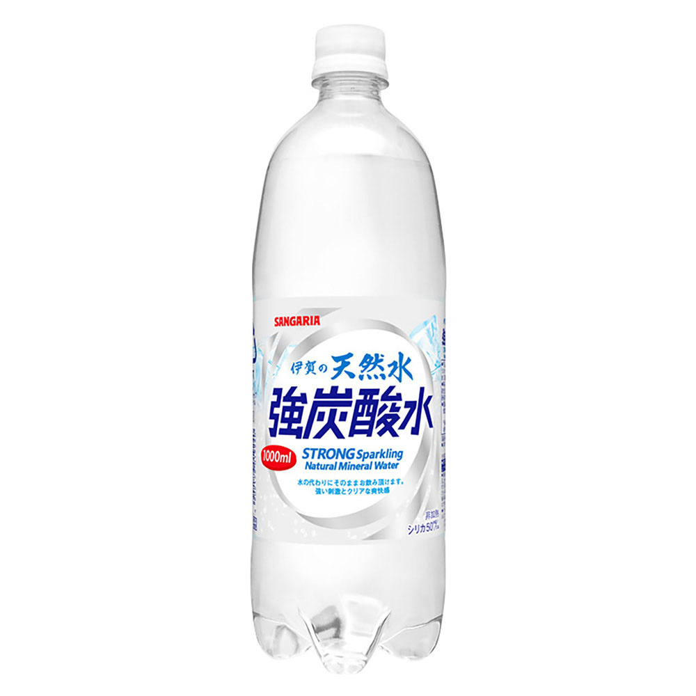 サンガリア 伊賀の天然水強炭酸水 1L