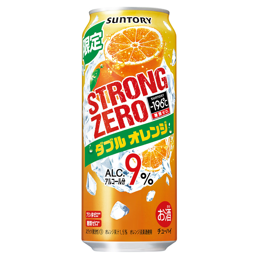 196℃ストロングゼロ ダブルオレンジ 500ml缶／サントリー｜チューハイ