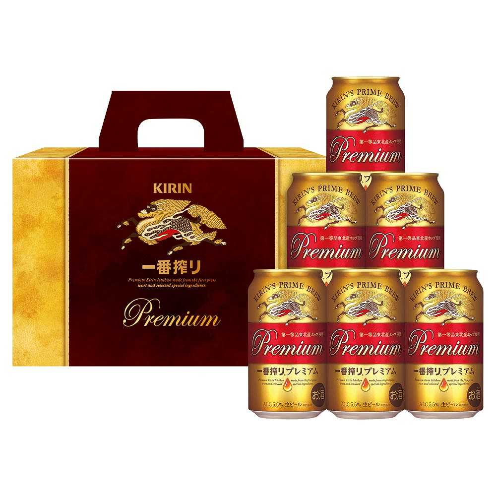 ギフトセット〕キリン 一番搾り プレミアムセット 計6缶 K-PIA｜ビール