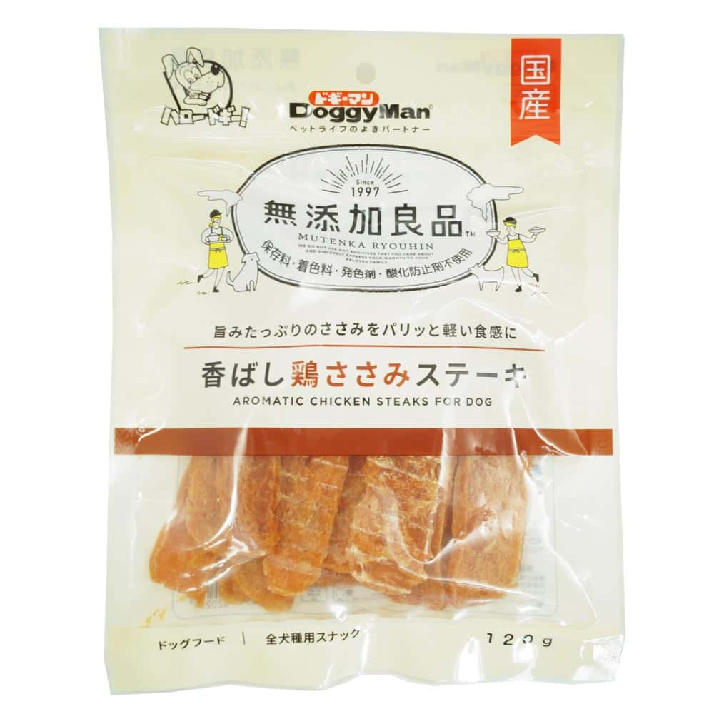 〔ペット用〕ドギーマン 無添加良品 鶏ささみステーキ 120g