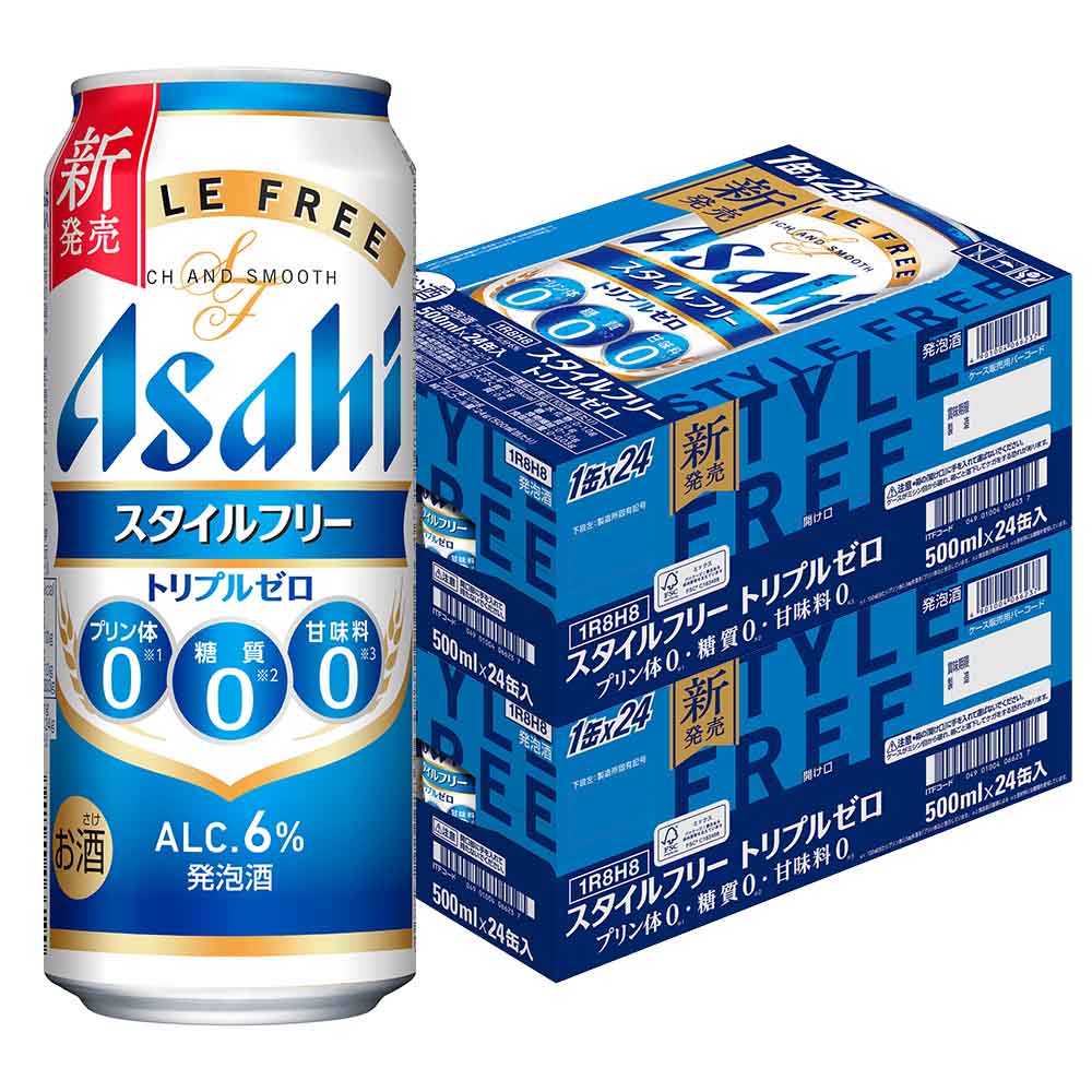 〔2ケースパック〕アサヒ スタイルフリー トリプルゼロ 500ml缶×48本セット 【10月増税対象】