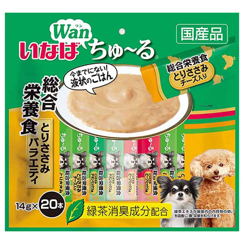 〔ペット用〕犬ちゅ～る 総合栄養食とりささみバラエティ 14g×20本