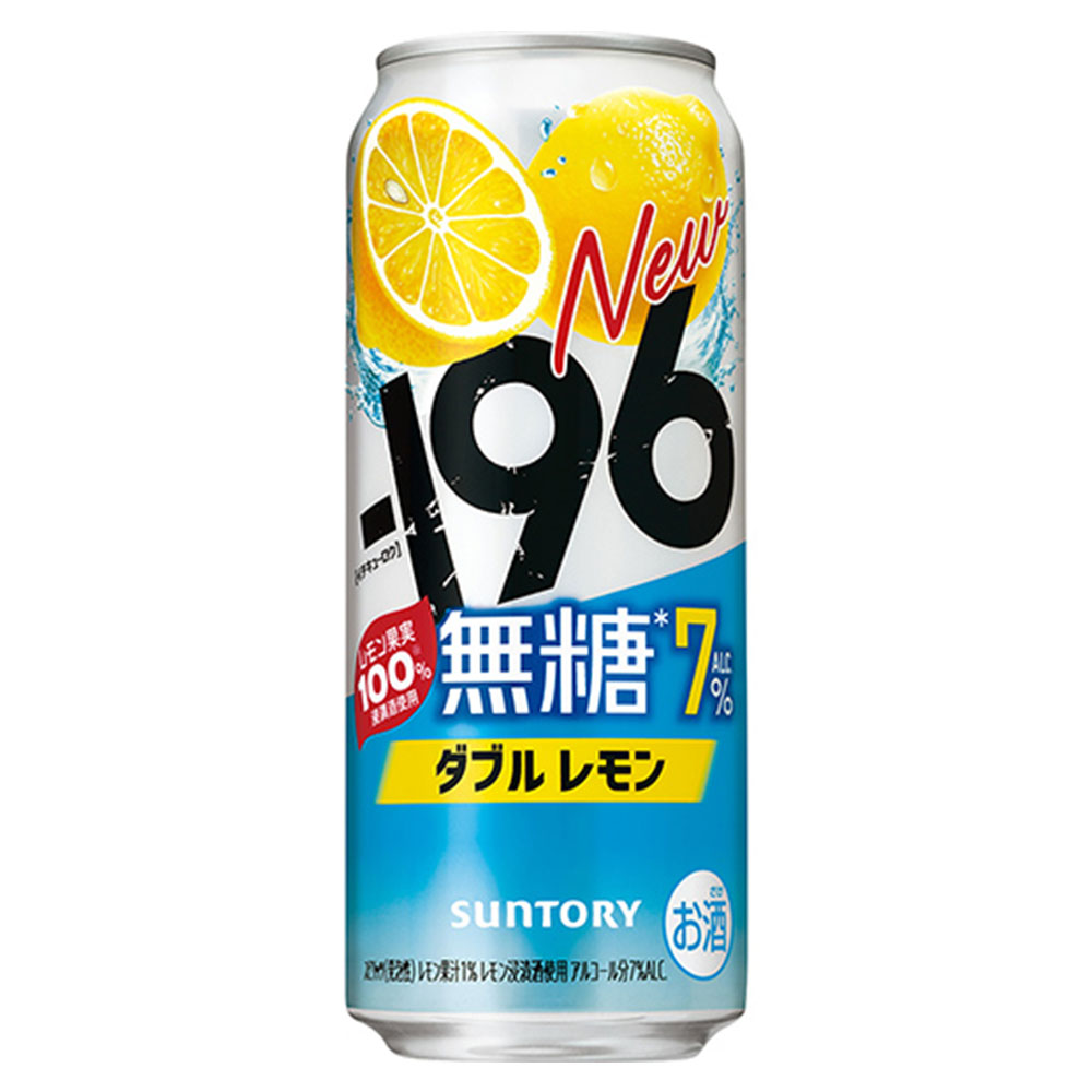 サントリー -196 無糖ダブルレモン 7％ 500ml缶 （イチキューロク） 【10月増税対象】