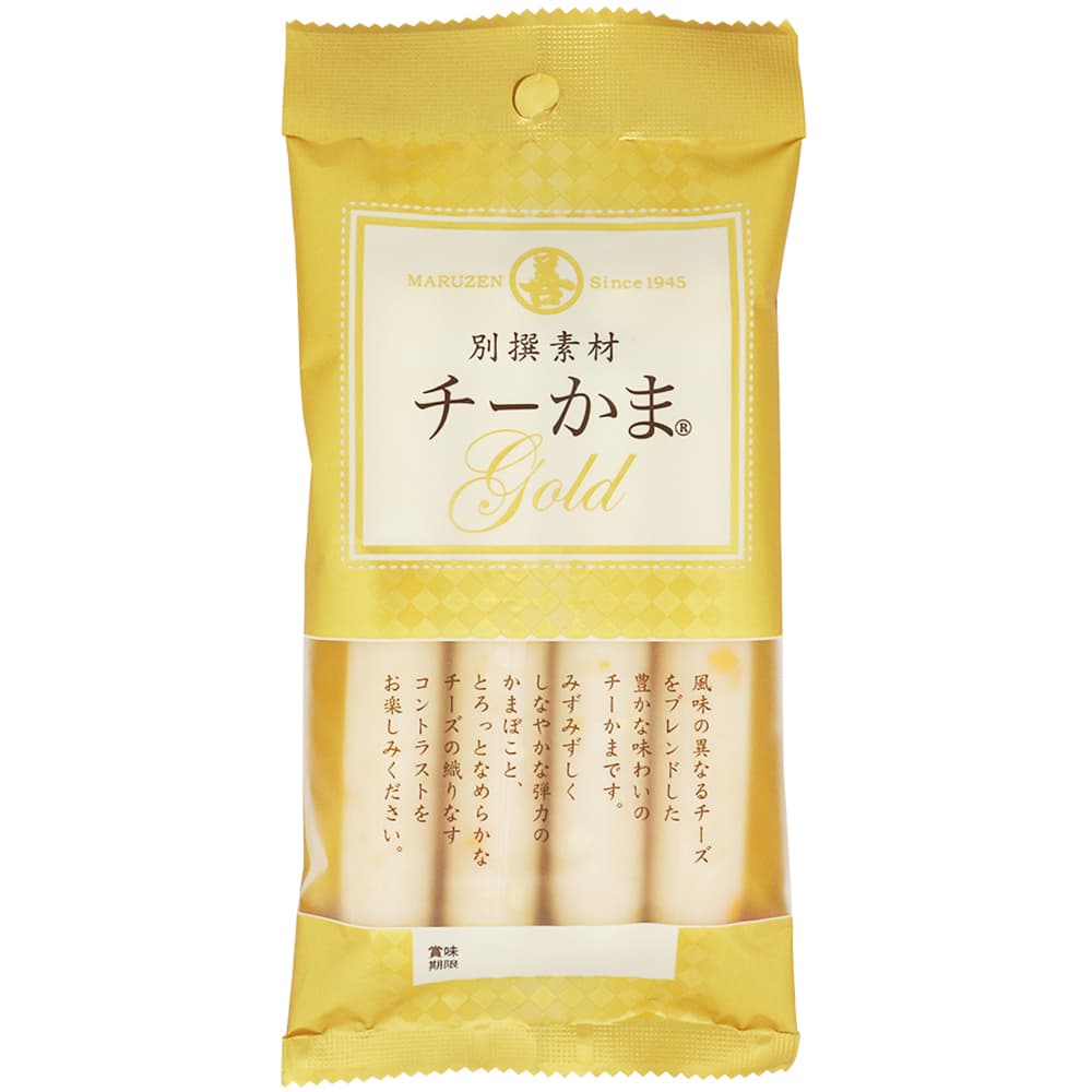 ちーかま 丸善 別撰素材チーかまゴールド 35g×4本入｜チーズ、チータラ