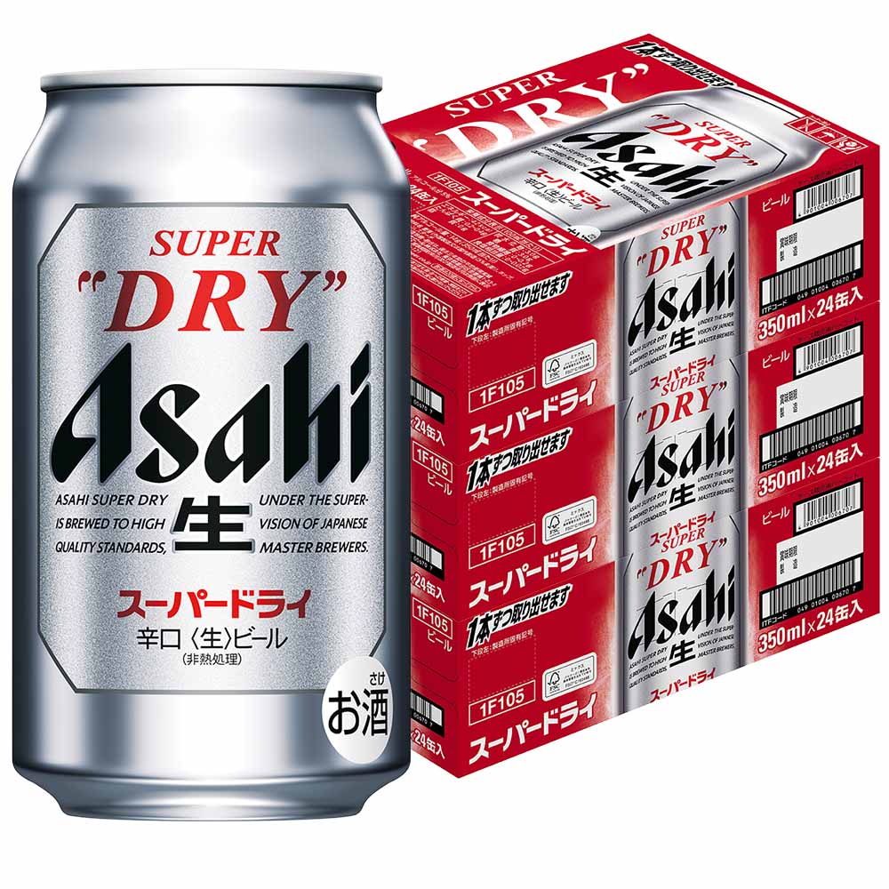 〔3ケースパック〕アサヒ スーパードライ 350ml缶×72本セット