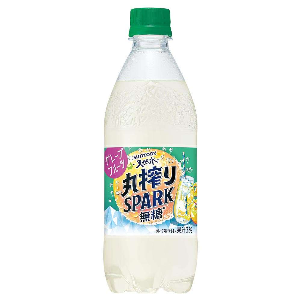 サントリー 天然水 丸搾りSPARK無糖 グレープフルーツ 500ml