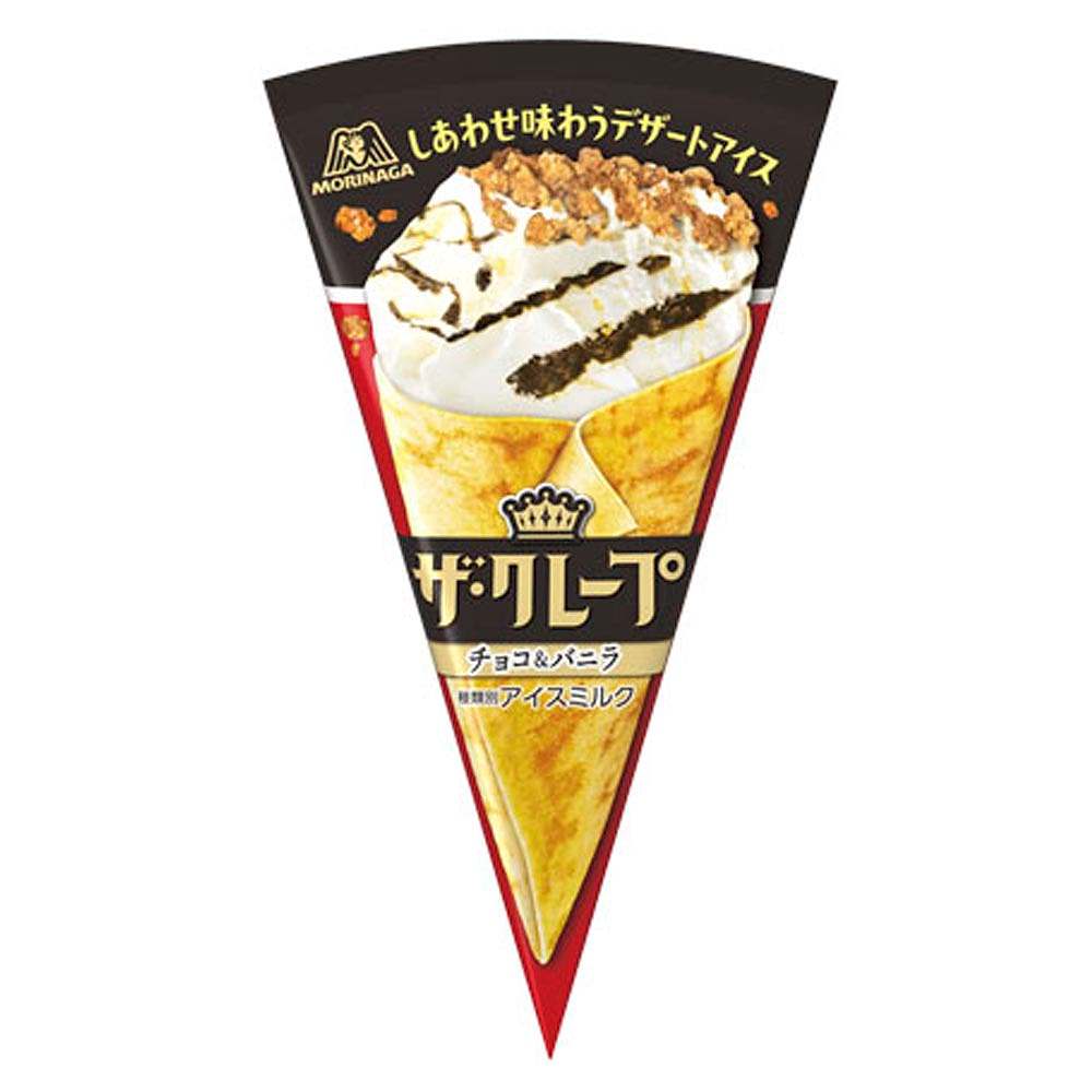 〔冷凍〕森永 ザ・クレープ チョコ＆バニラ 105ml※店舗からのお届け限定