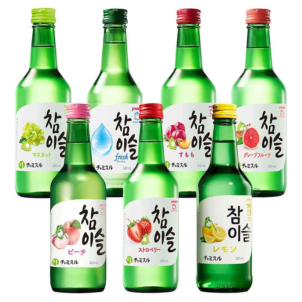 〔セット〕真露（ジンロ） チャミスル 飲み比べセット 360ml×7本
