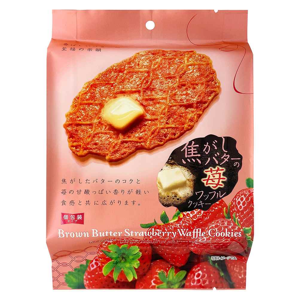 MDH 焦がしバターの苺ワッフルクッキー 8枚