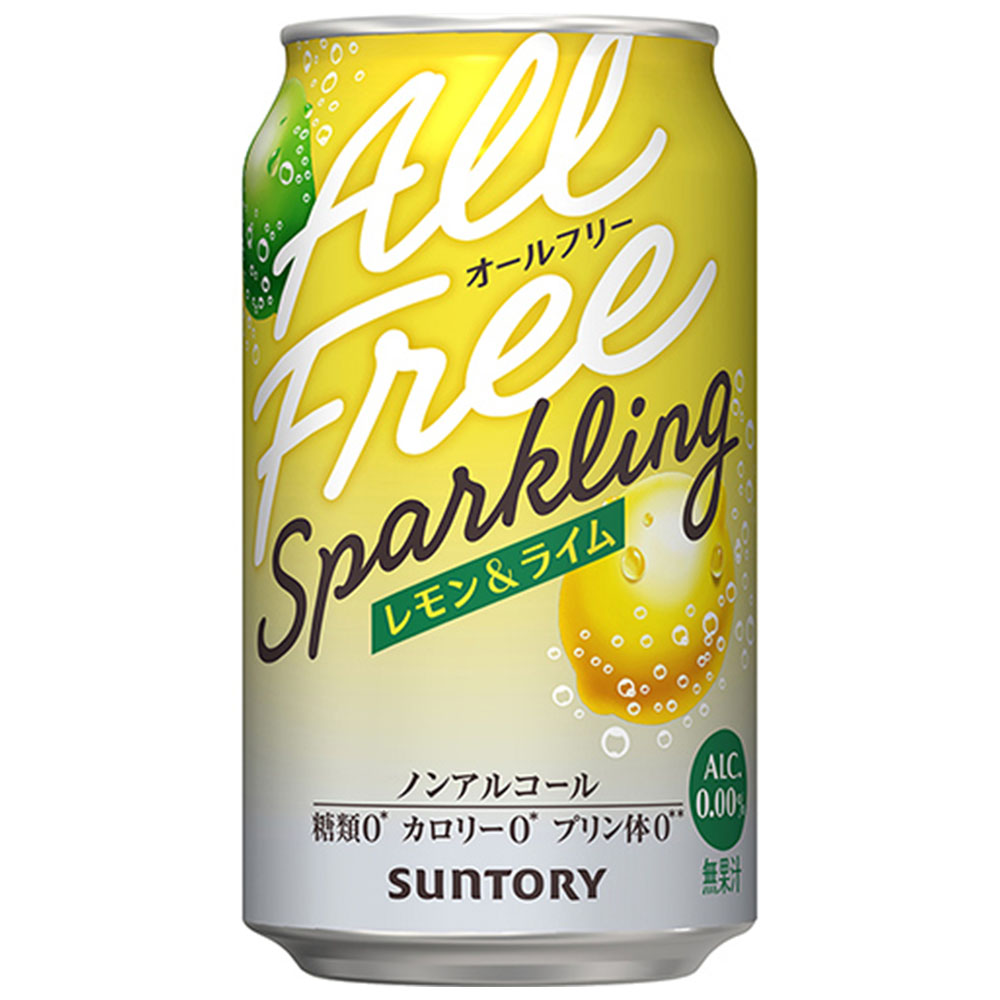 サントリー オールフリー スパークリング レモン＆ライム（ノンアルコール） 350ml