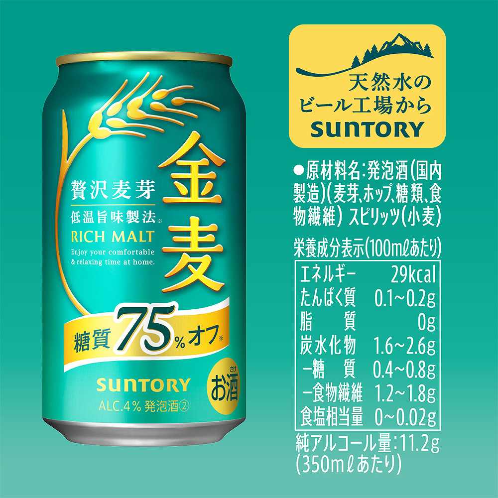 景品付きケース販売〕サントリー金麦 糖質75％オフ（さぬきうどん