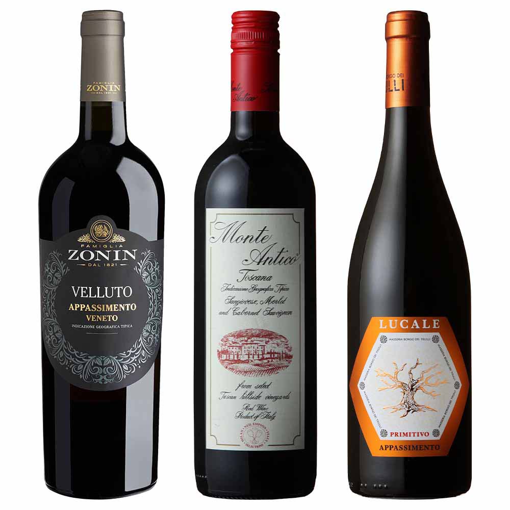 〔セット〕イタリア南北縦断 赤ワイン3本セット 750ml×3本