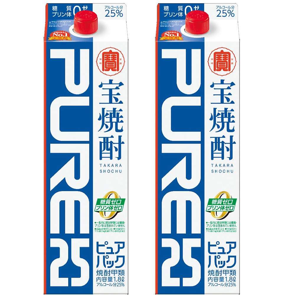 〔セット〕宝 ピュアパック25° 1.8L×2本