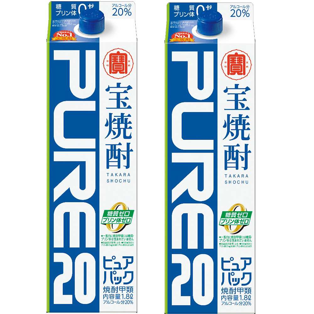 〔セット〕宝 ピュアパック20° 1.8L×2本