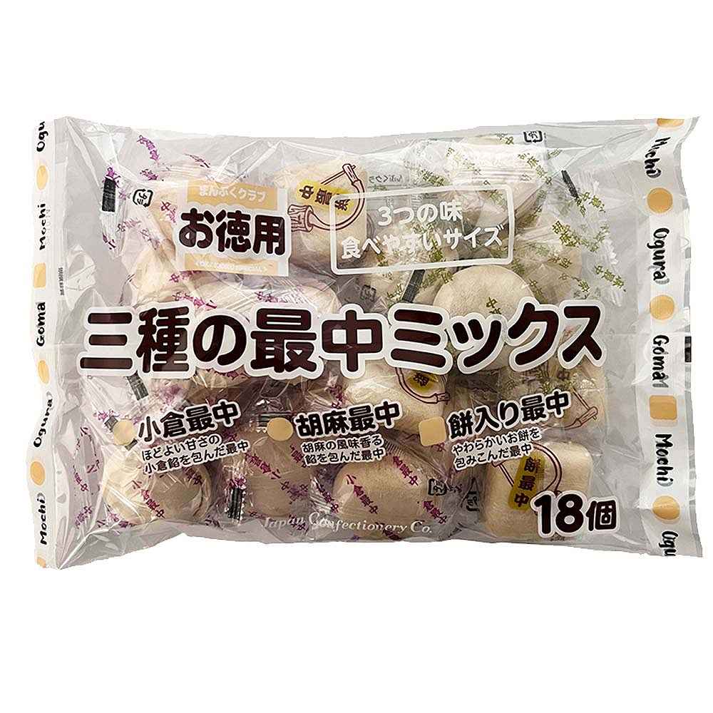 JCC まんぷくクラブ 三種の最中ミックス 18個