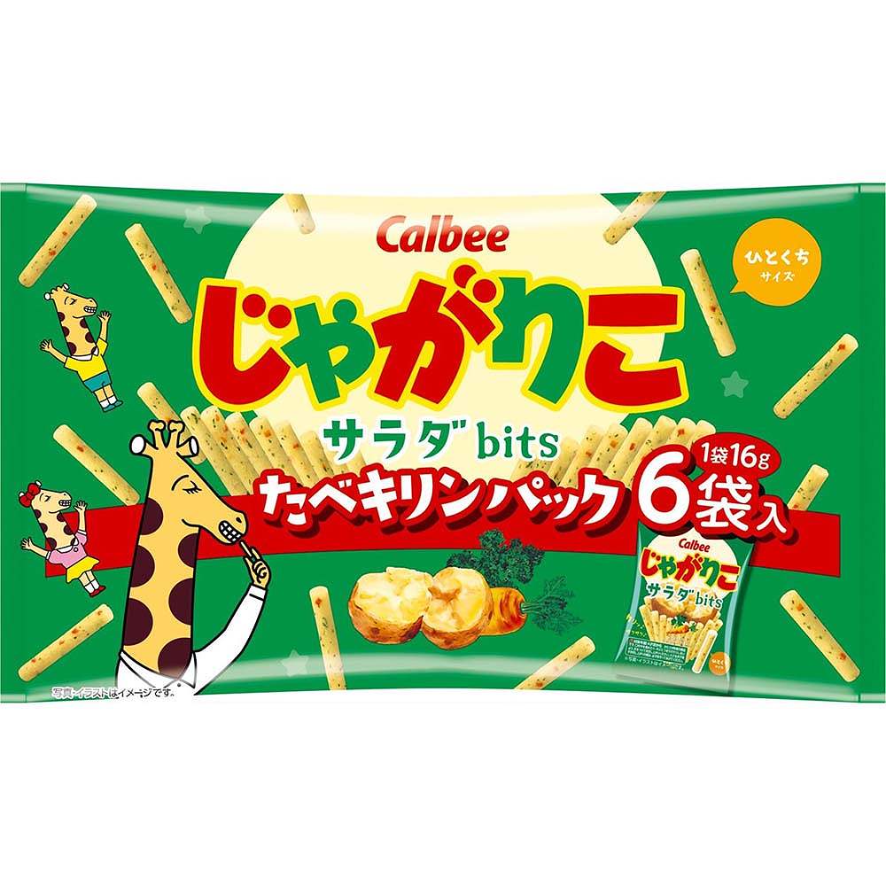 カルビー じゃがりこ サラダ bits たべキリンパック 16g×6袋